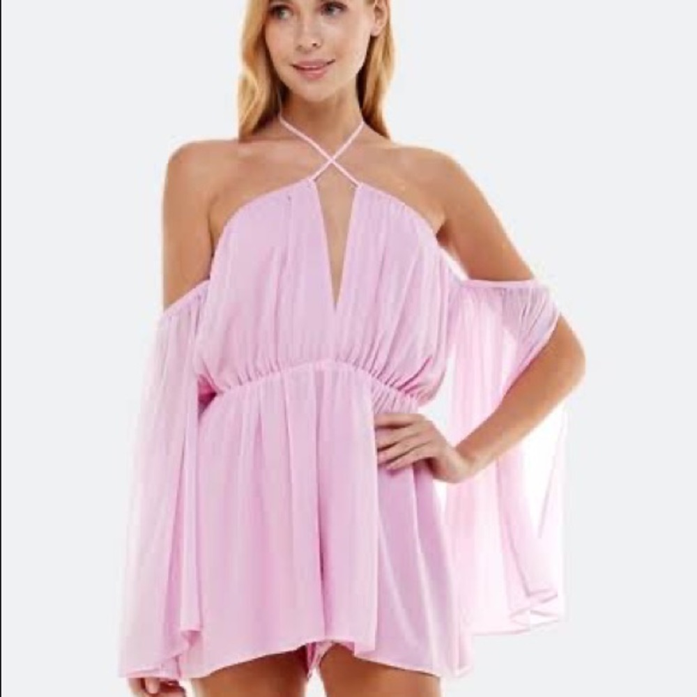Bebe Slit Sleeve Romper Size S